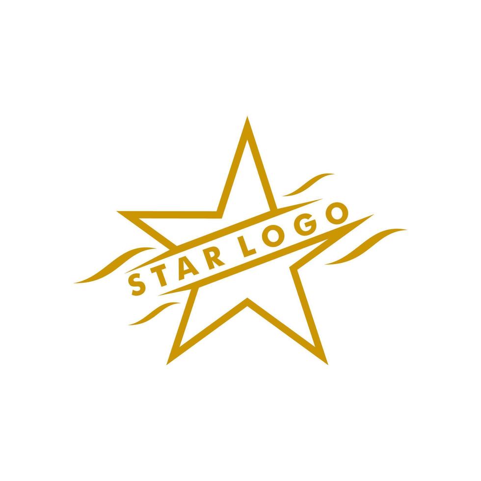 elegante ícone vetorial de estrela, modelo de design de logotipo de estrela vetor