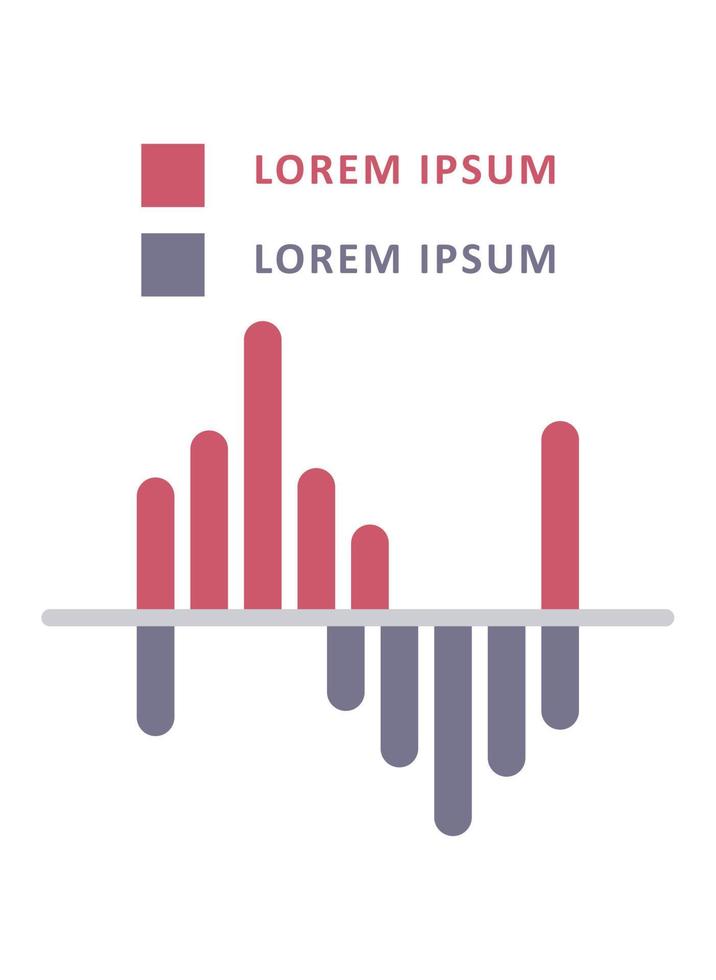 infográfico de barras de estatísticas vetor