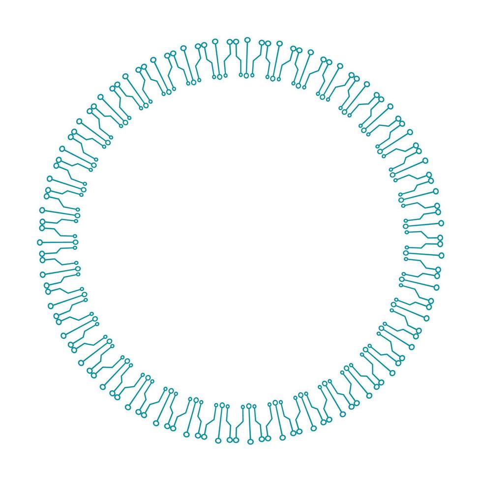 quadro de circuito circular azul vetor
