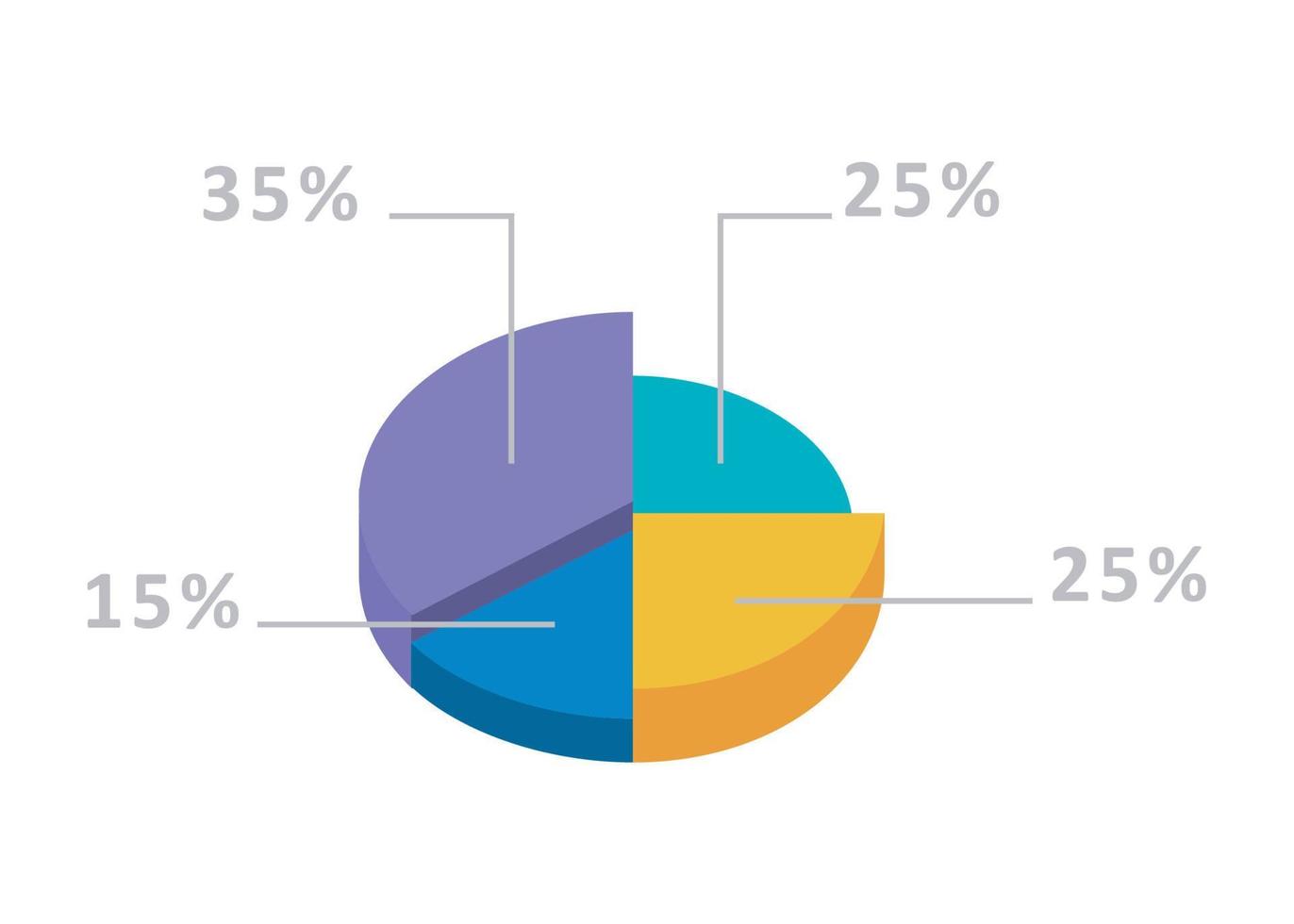 infográfico de estatísticas de pizza vetor