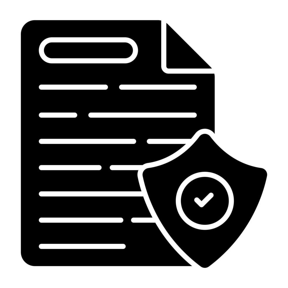 ícone de design exclusivo de segurança de documentos vetor