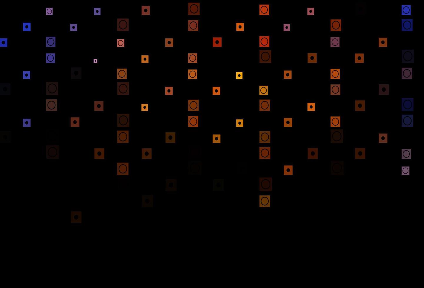 layout de vetor laranja escuro com linhas, círculos.