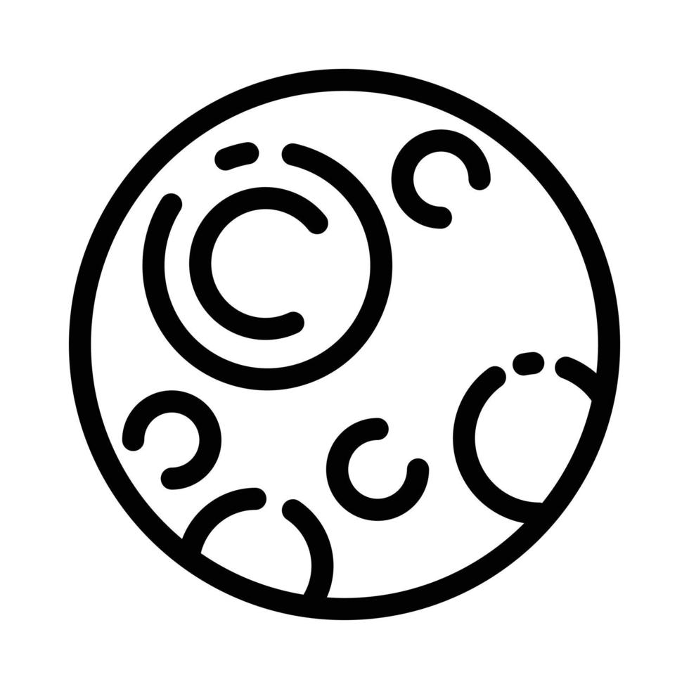 ícone do planeta pluton, estilo de estrutura de tópicos vetor