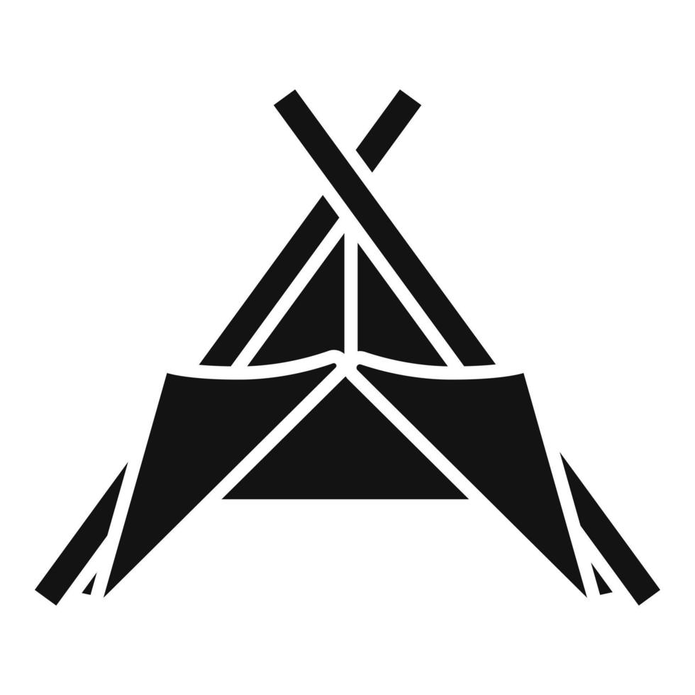 ícone de tenda tribal, estilo simples vetor