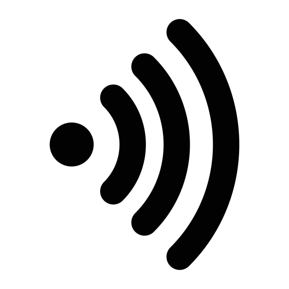 ícone wi-fi, estilo de estrutura de tópicos vetor