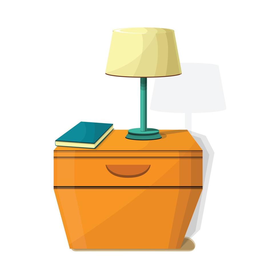 ícone da lâmpada da mesa de cabeceira, estilo cartoon vetor