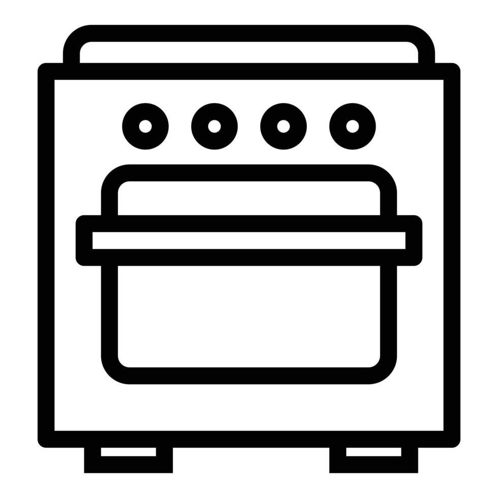 ícone de forno a gás, estilo de estrutura de tópicos vetor