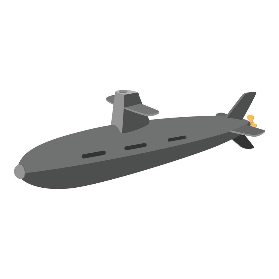 ícone de desenho animado submarino vetor