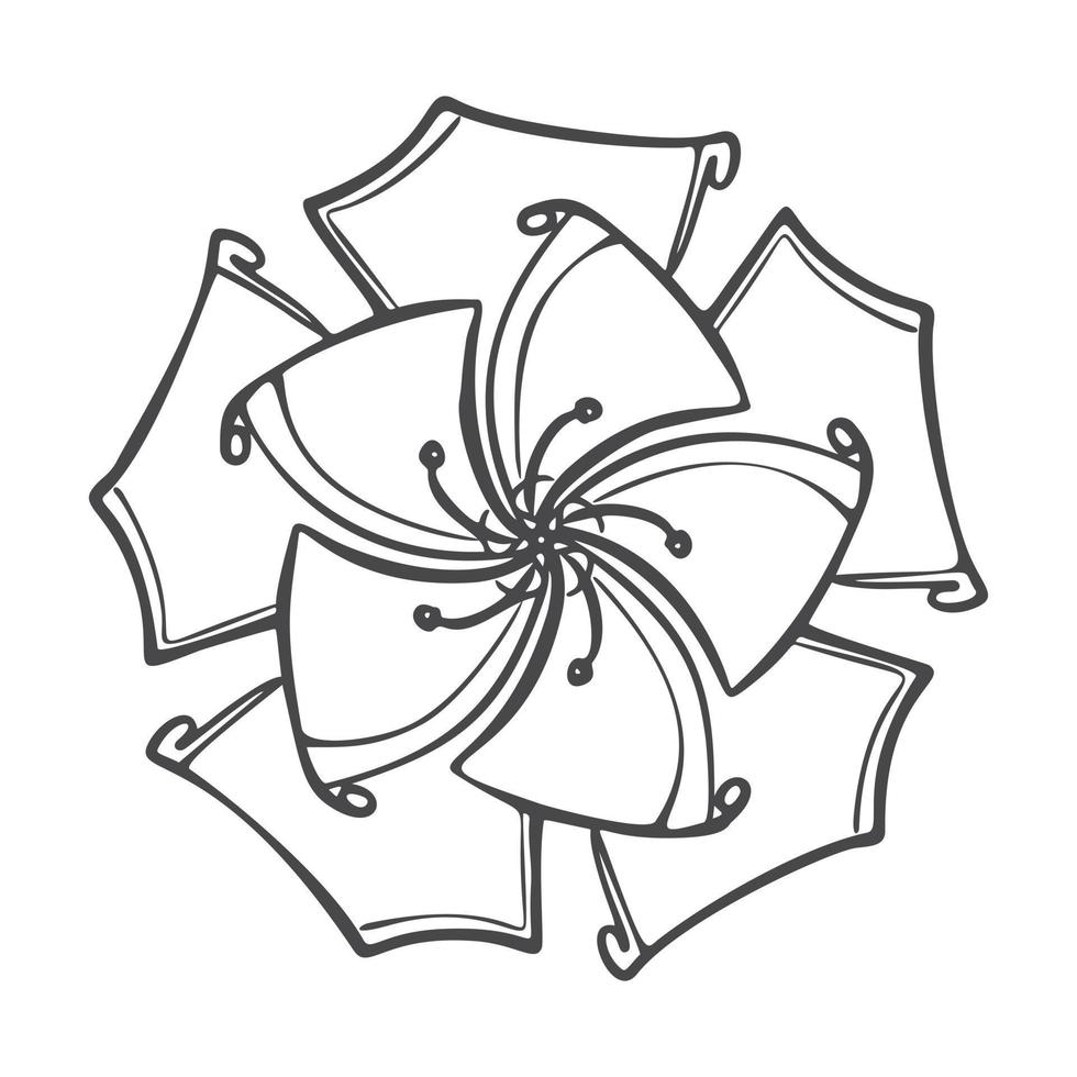 ícone de flor tropical, estilo simples vetor
