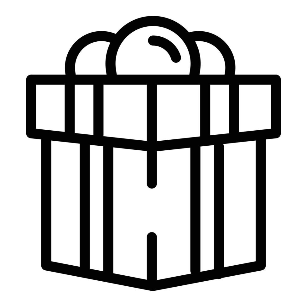 ícone da caixa de presente judaica, estilo de estrutura de tópicos vetor