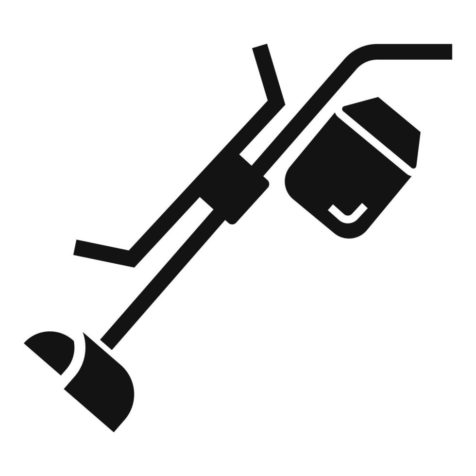 ícone de aparador de corte de grama, estilo simples vetor