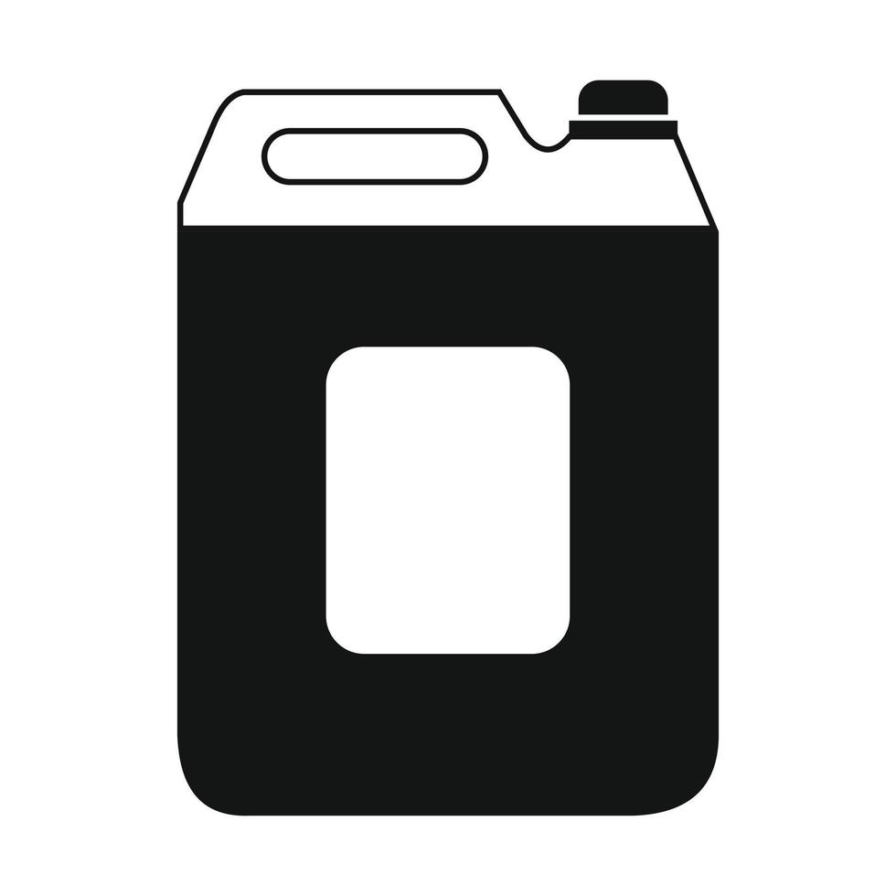 ícone plano de vasilha de plástico preto vetor