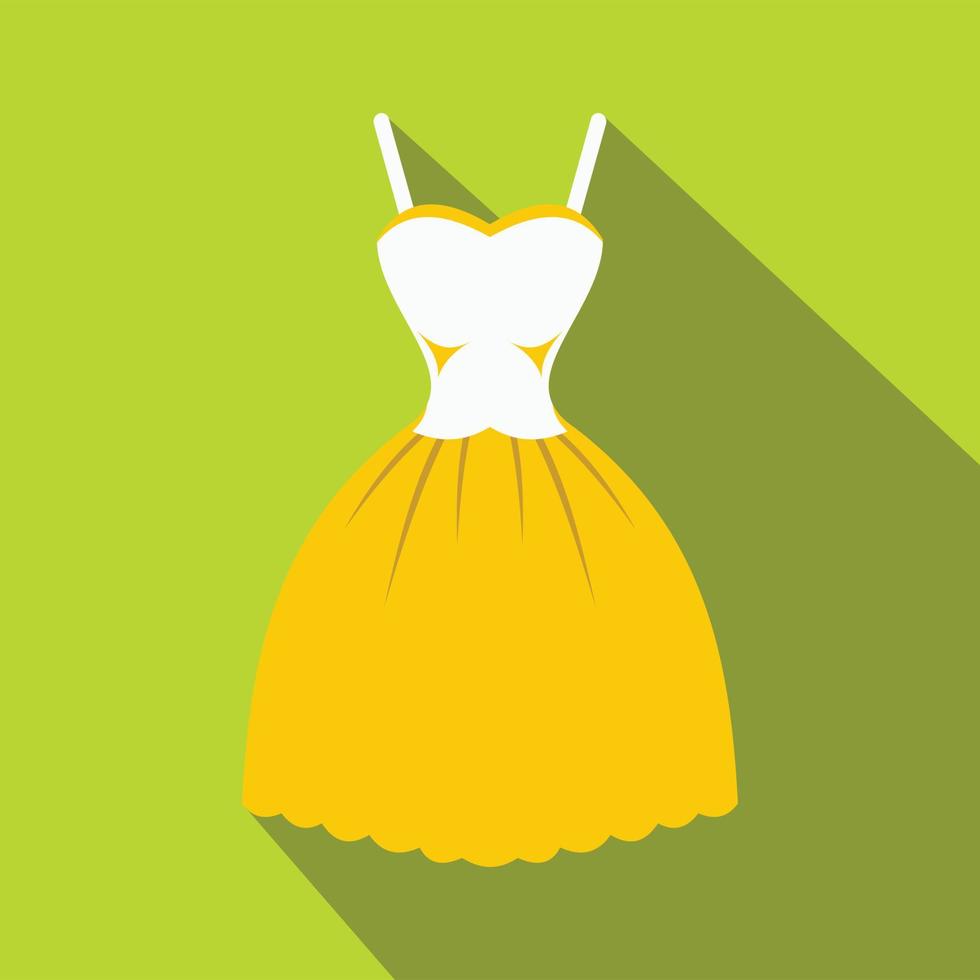 ícone de vestido de verão, estilo simples vetor