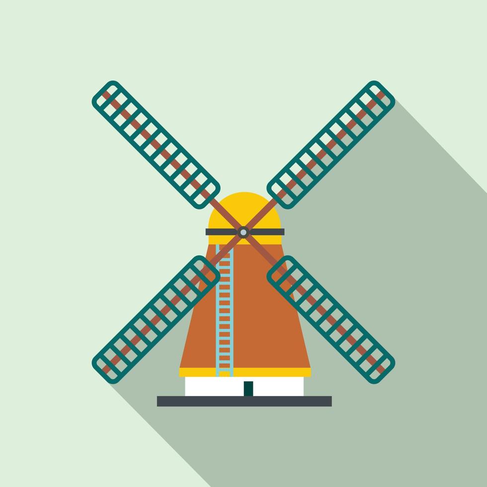 ícone do moinho de vento, estilo simples vetor