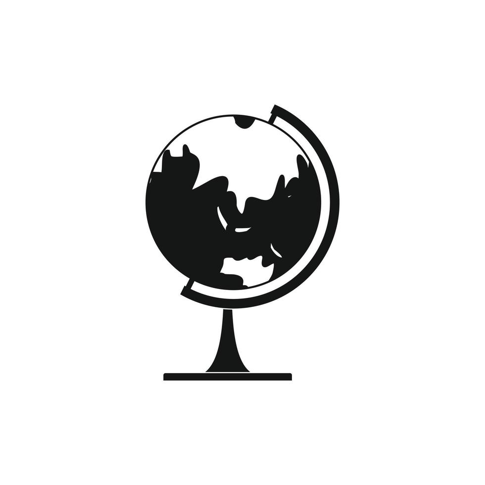 ícone do globo em estilo simples vetor