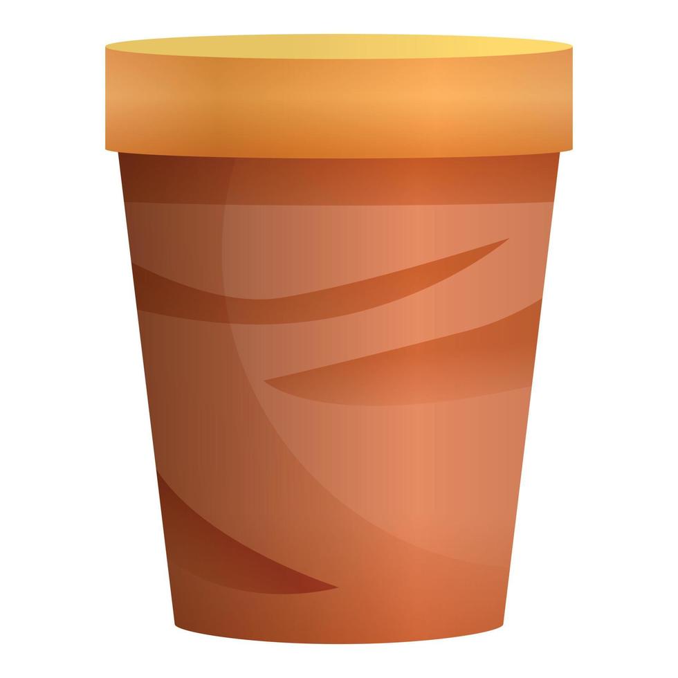 ícone de xícara de chá de lixo, estilo cartoon vetor
