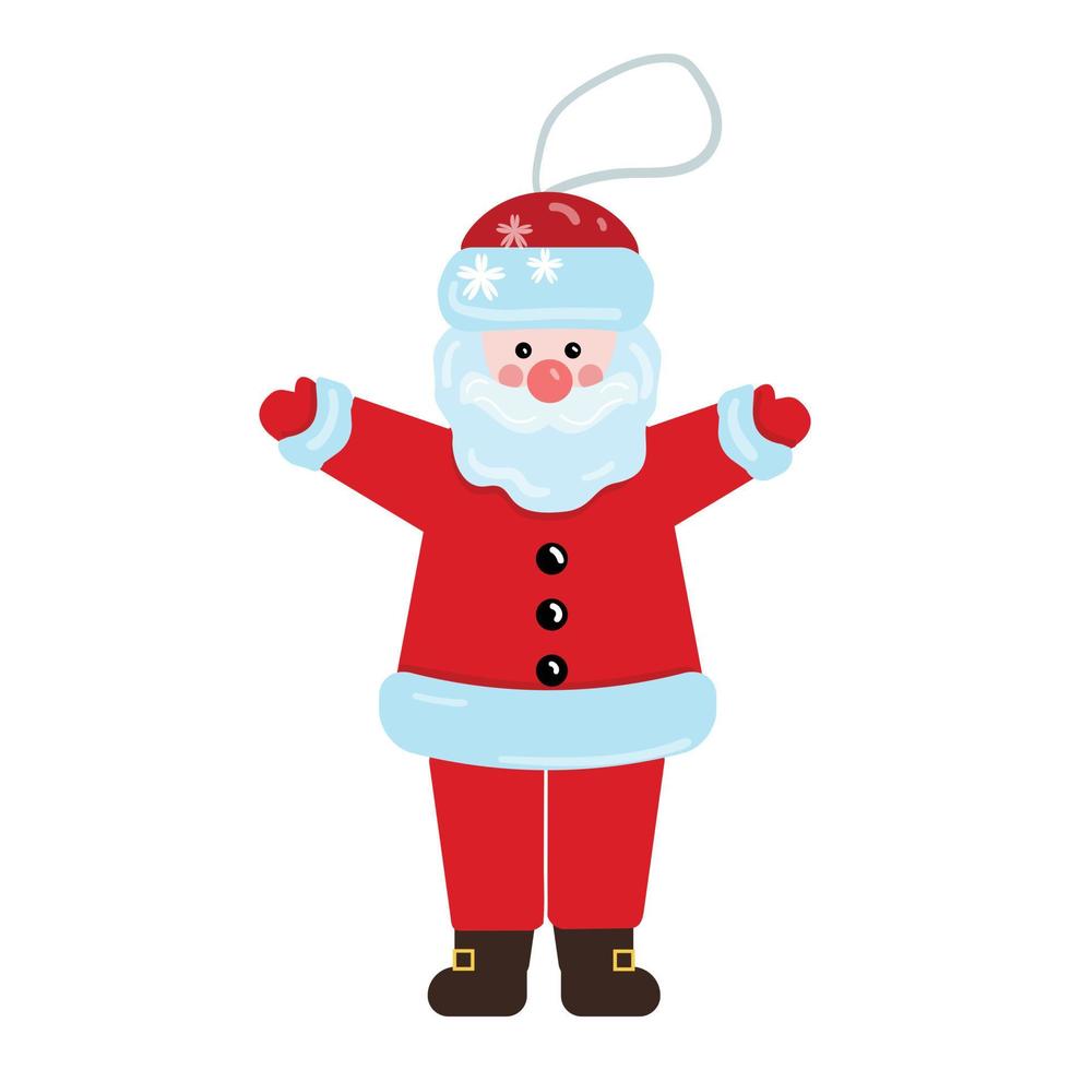 ícone dos desenhos animados do ícone do brinquedo da árvore de Natal do Papai Noel. decoração de inverno vetor