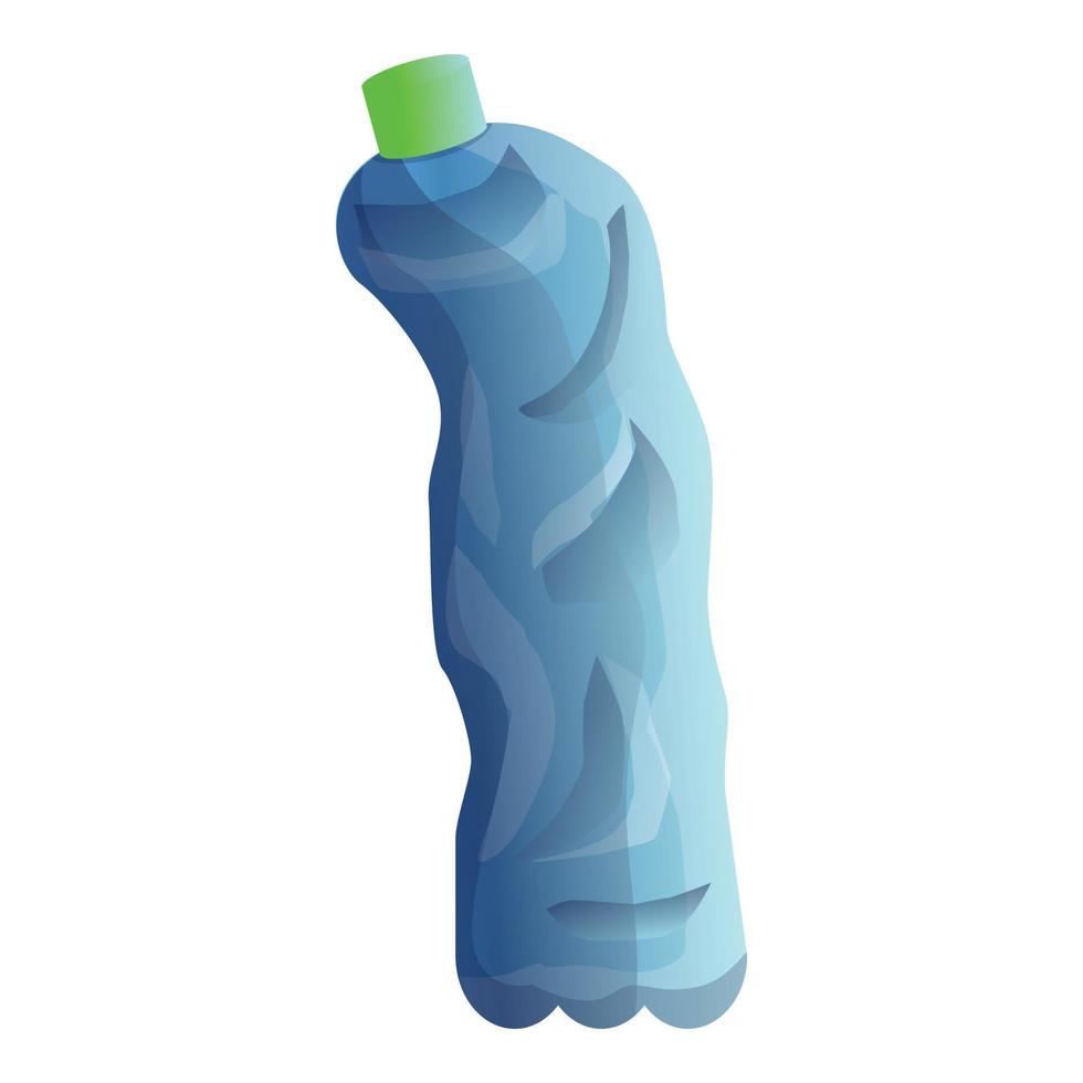 ícone de garrafa de lixo, estilo cartoon vetor