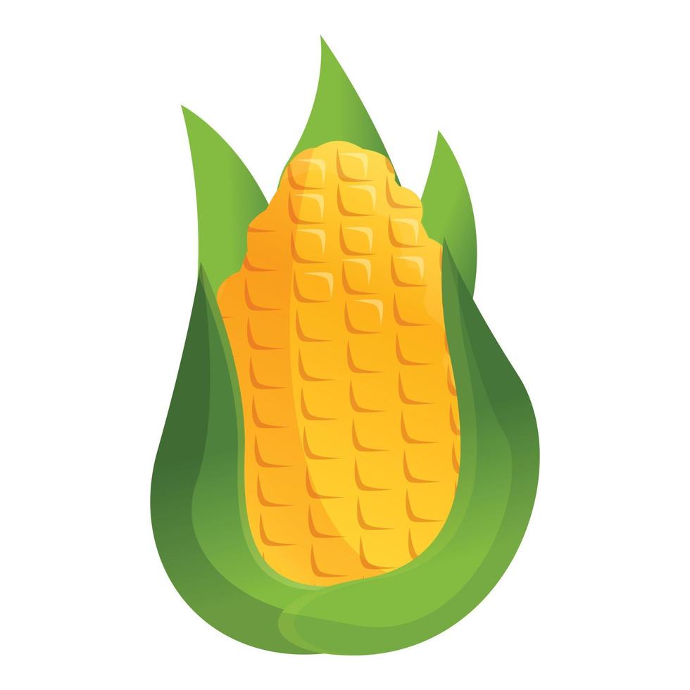 crescente ícone de milho, estilo cartoon vetor