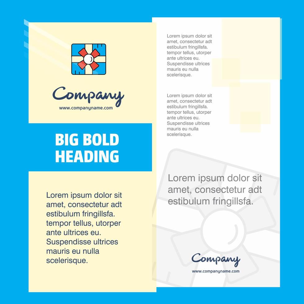 giftbox brochura da empresa design da página de título perfil da empresa relatório anual apresentações folheto fundo vector