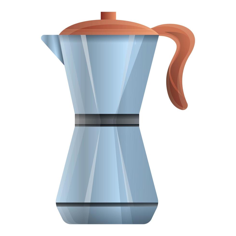 ícone de pote de café utensílio, estilo cartoon vetor