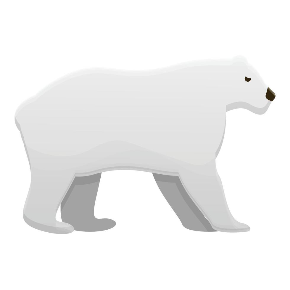 ícone do urso polar, estilo cartoon vetor