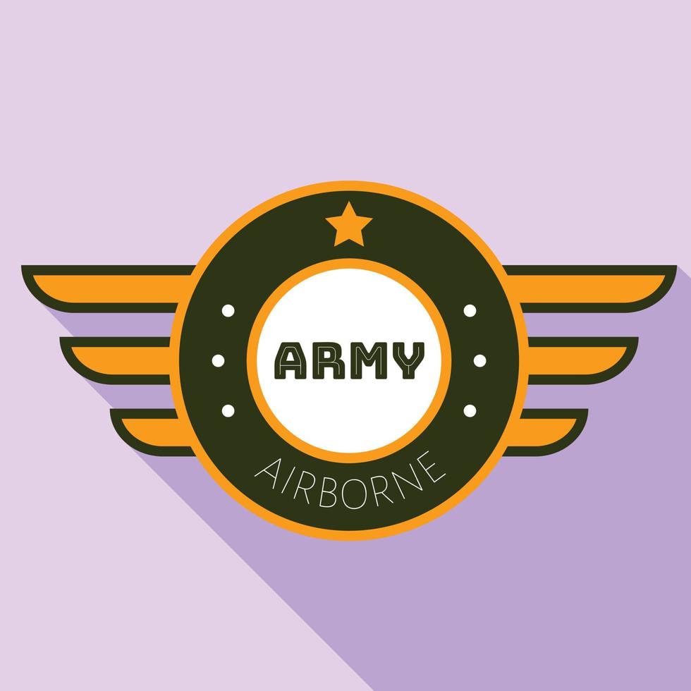 logotipo airborn do exército, estilo simples vetor