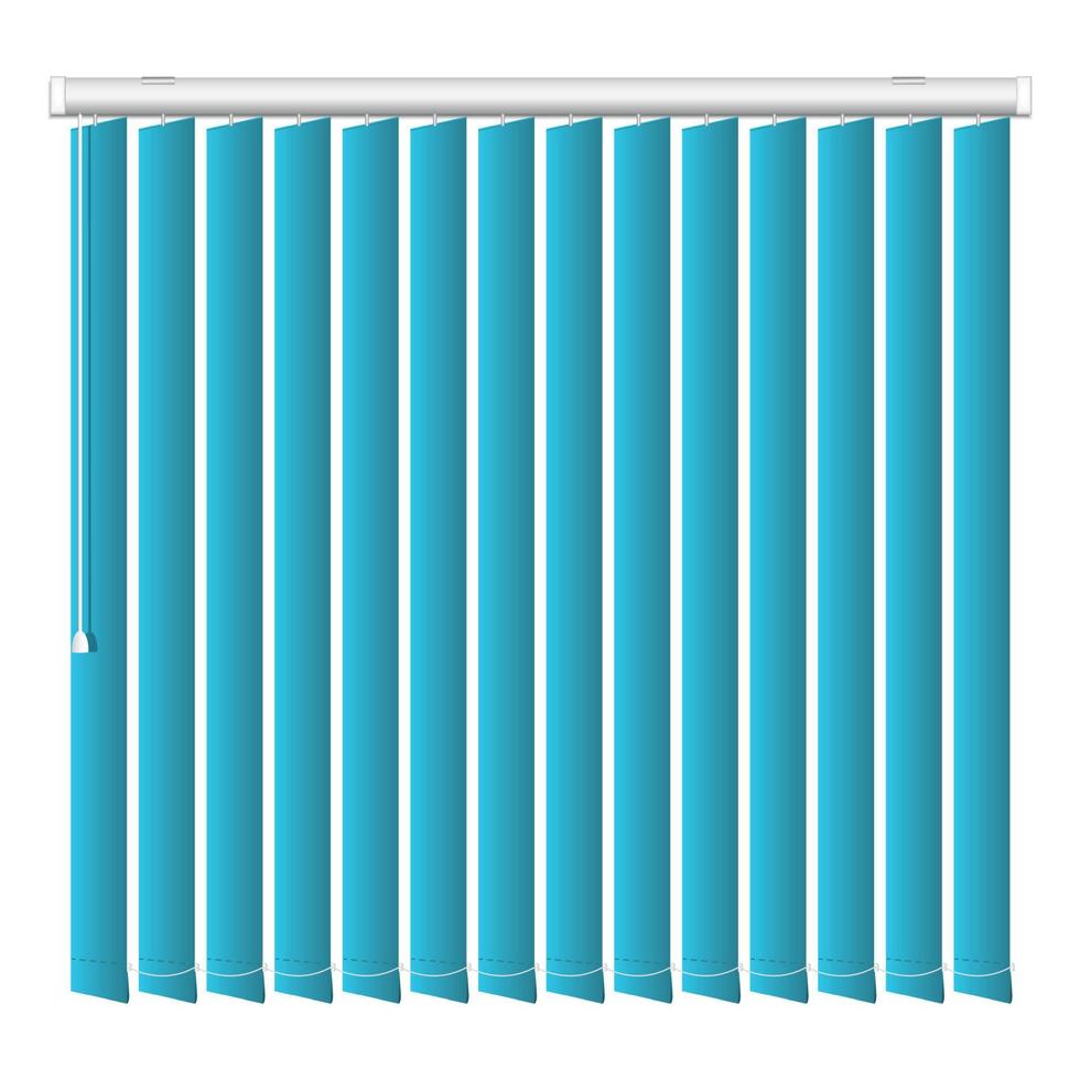 ícone veneziana azul vertical, estilo realista vetor