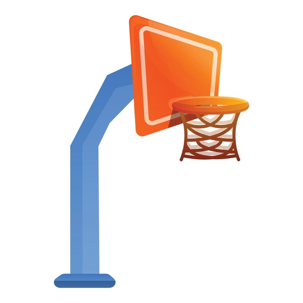 ícone de aro de torre de basquete, estilo cartoon vetor