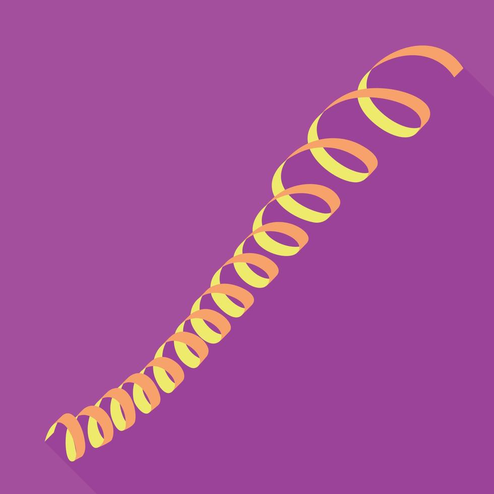 curl ícone serpentina, estilo simples vetor