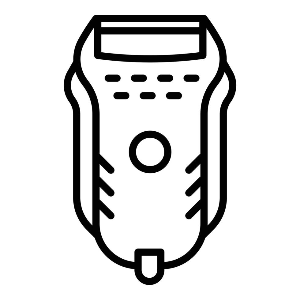 ícone de barbeador elétrico, estilo de estrutura de tópicos vetor