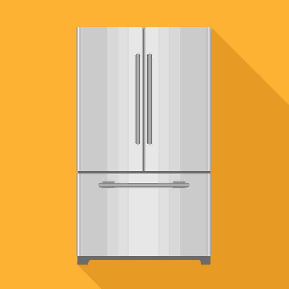 ícone de geladeira de metal, estilo simples vetor