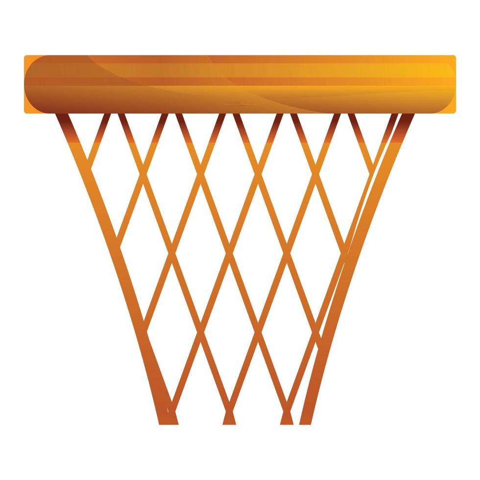 ícone da cesta de basquete, estilo cartoon vetor