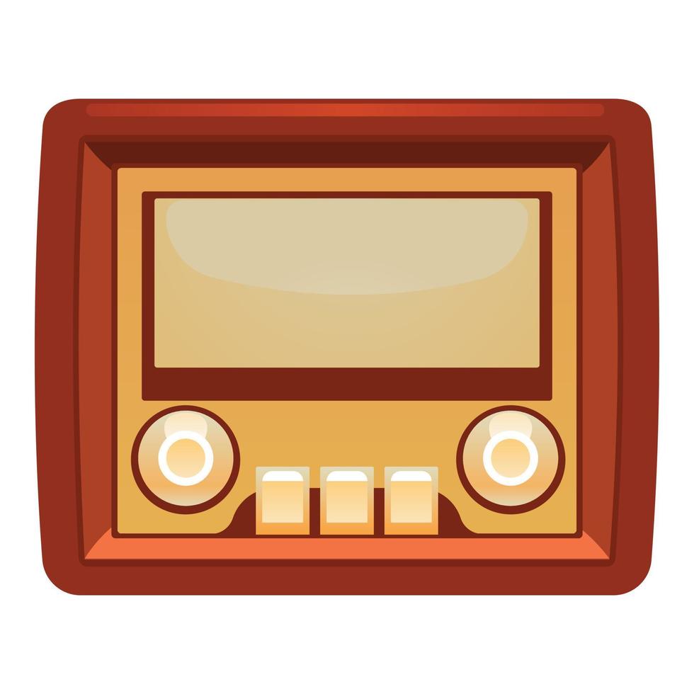 ícone de rádio transistor, estilo cartoon vetor