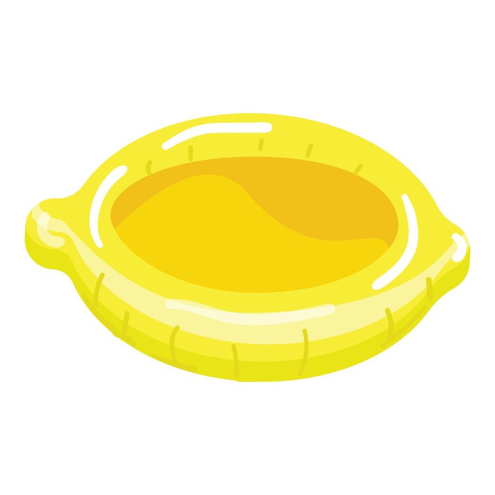 vetor de desenhos animados de ícone de anel de limão. piscina de verão
