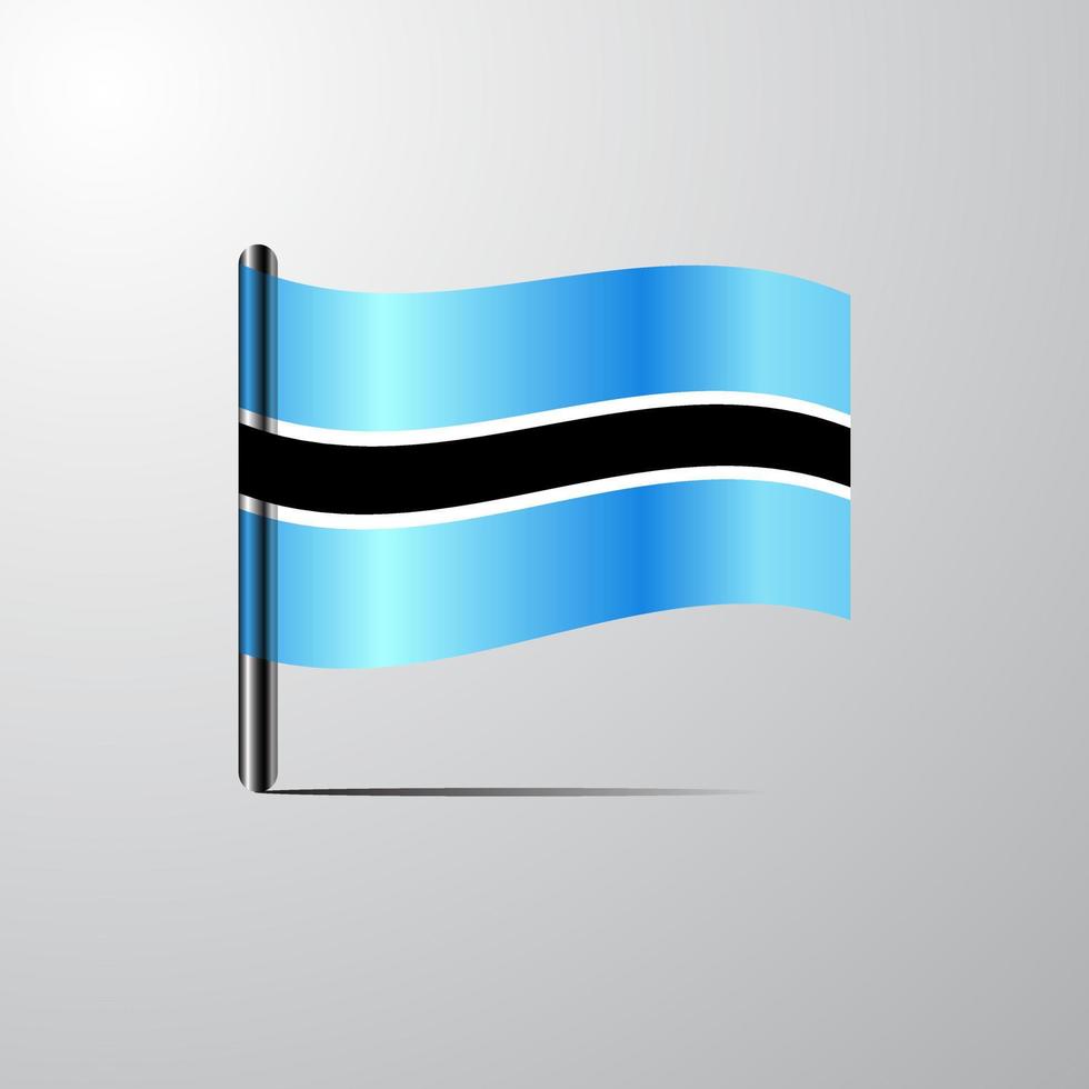 botswana acenando vetor de design de bandeira brilhante