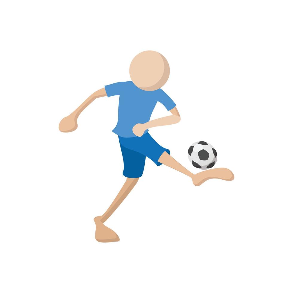 ícone dos desenhos animados de futebol de futebol vetor