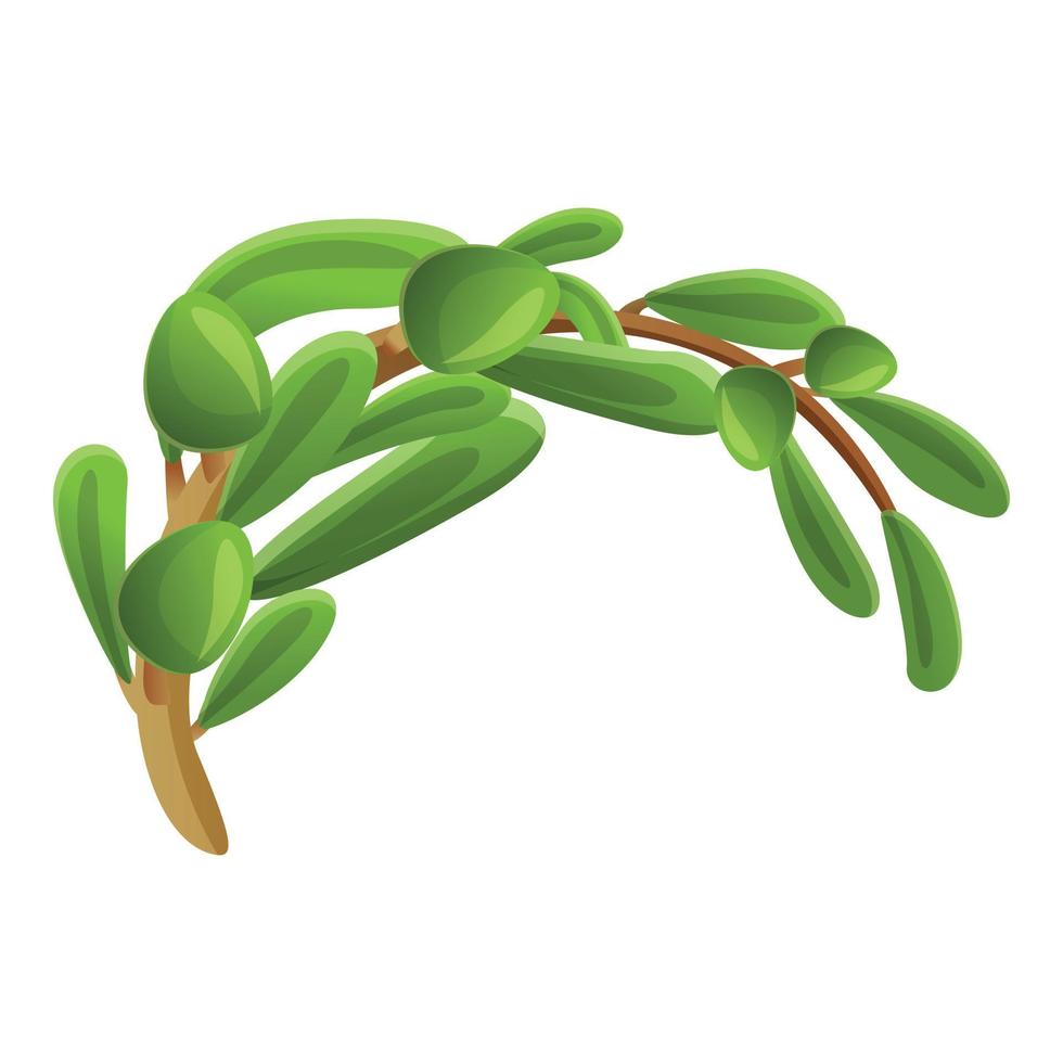 ícone de árvore verde-oliva, estilo cartoon vetor
