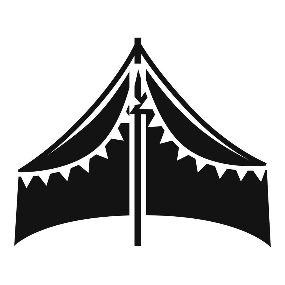 ícone de galpão de tenda, estilo simples vetor