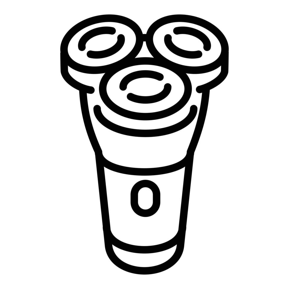 ícone de barbeador elétrico de homem, estilo de estrutura de tópicos vetor