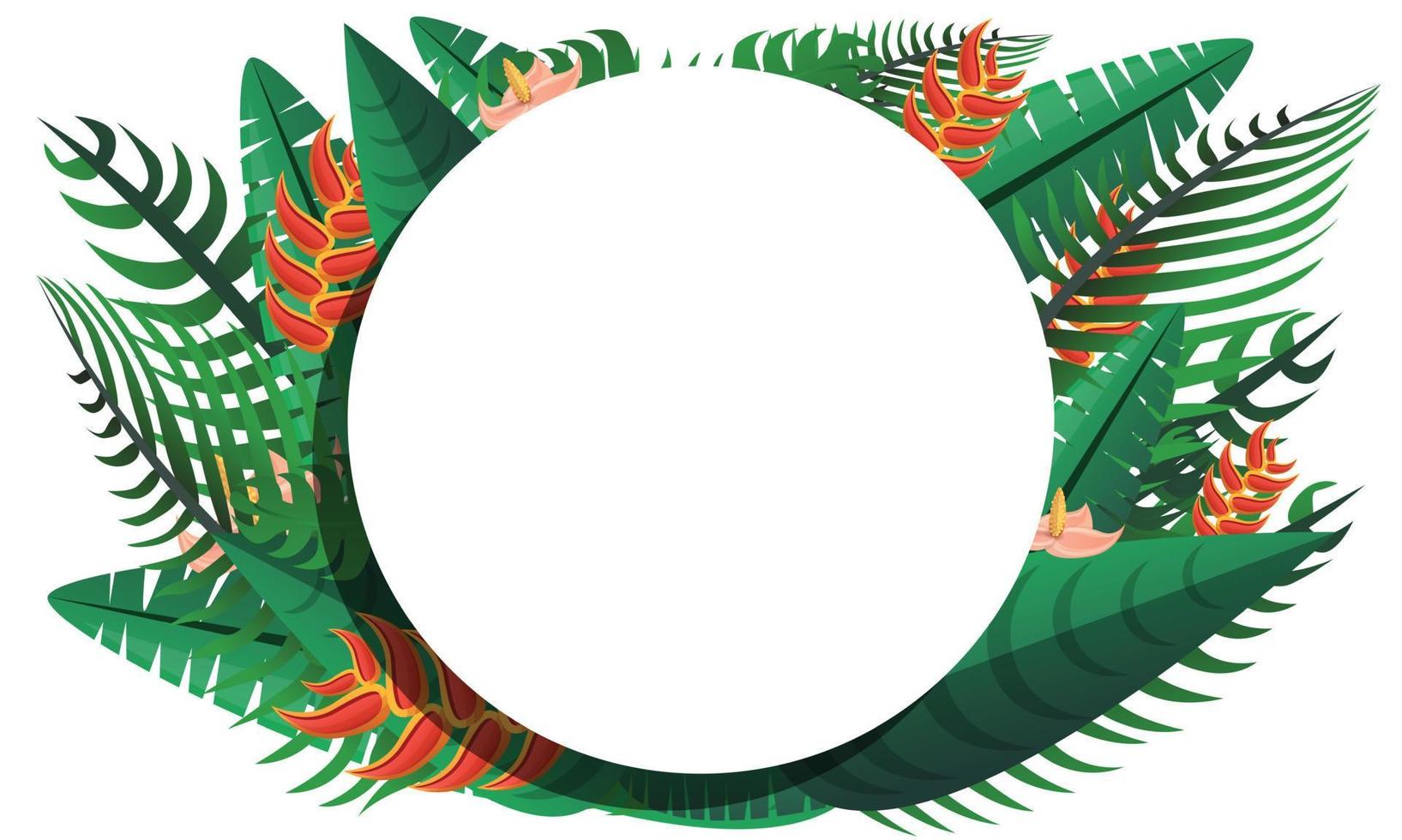 bandeira do conceito de floresta tropical paradisíaca, estilo cartoon vetor