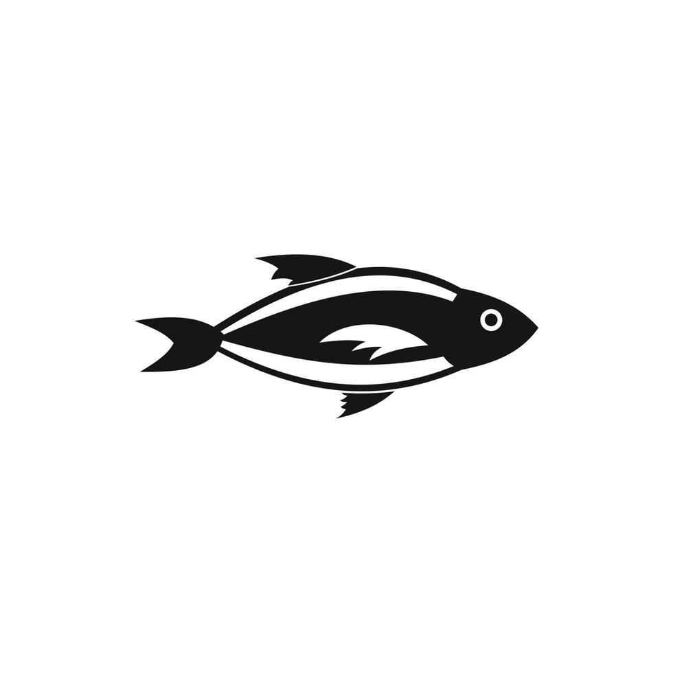 ícone de peixe em estilo simples vetor