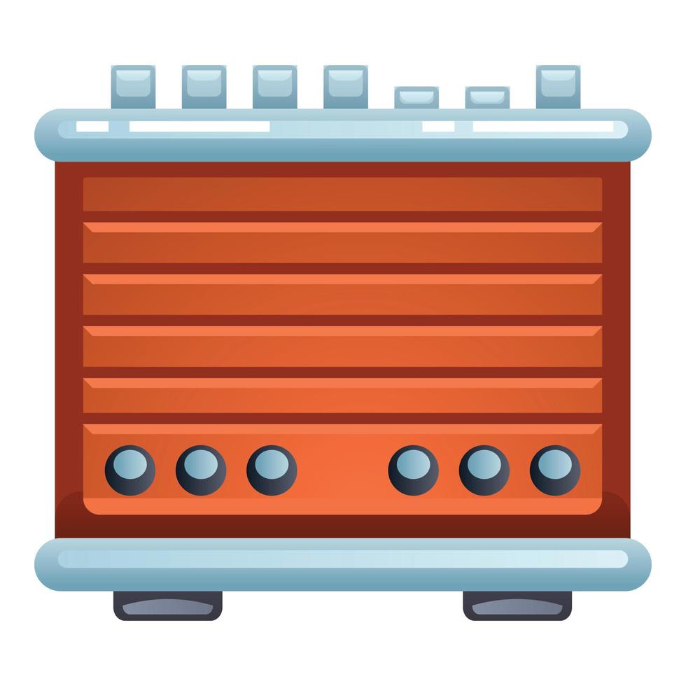 ícone do dispositivo de rádio, estilo cartoon vetor