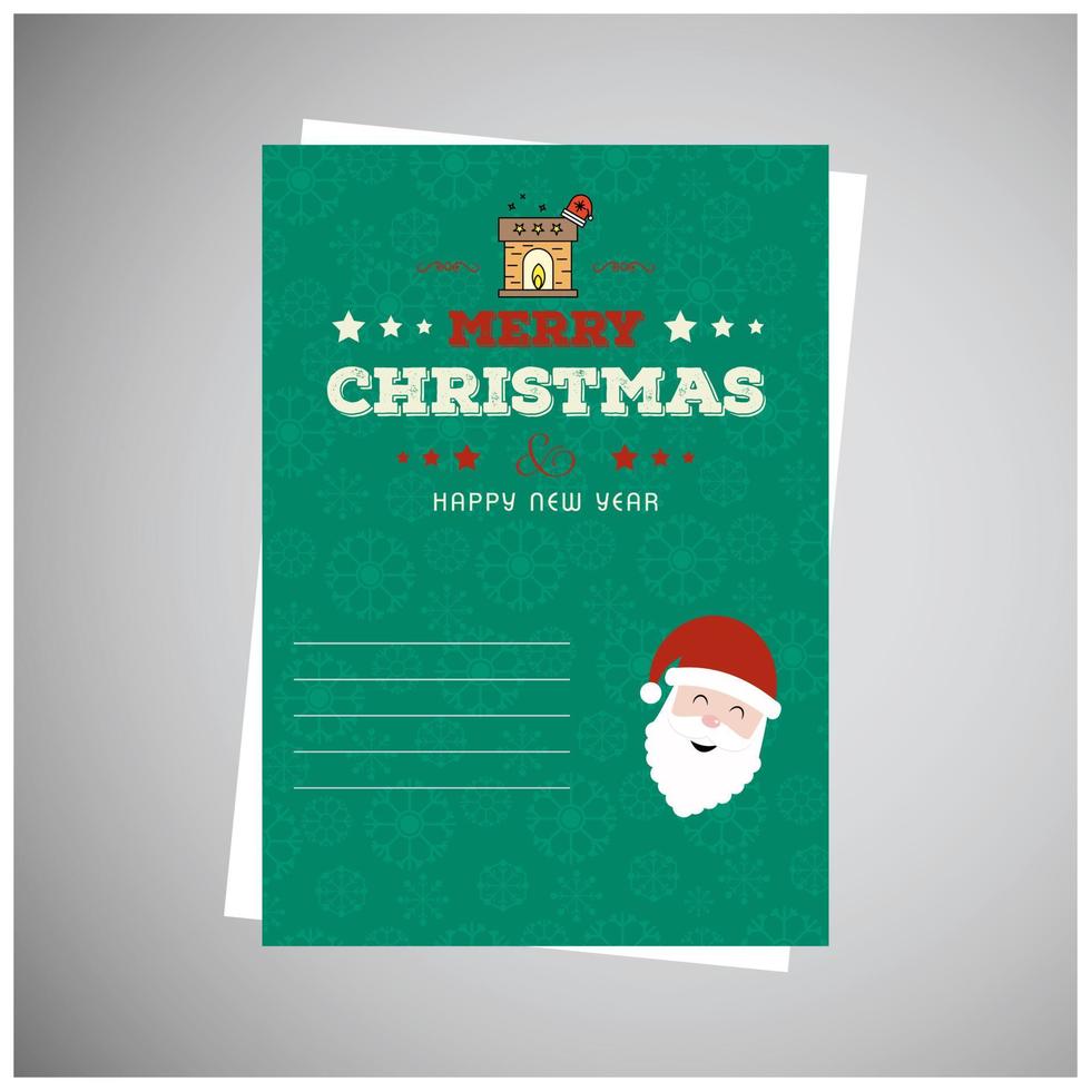 design de cartão de natal com design elegante e vetor de fundo claro