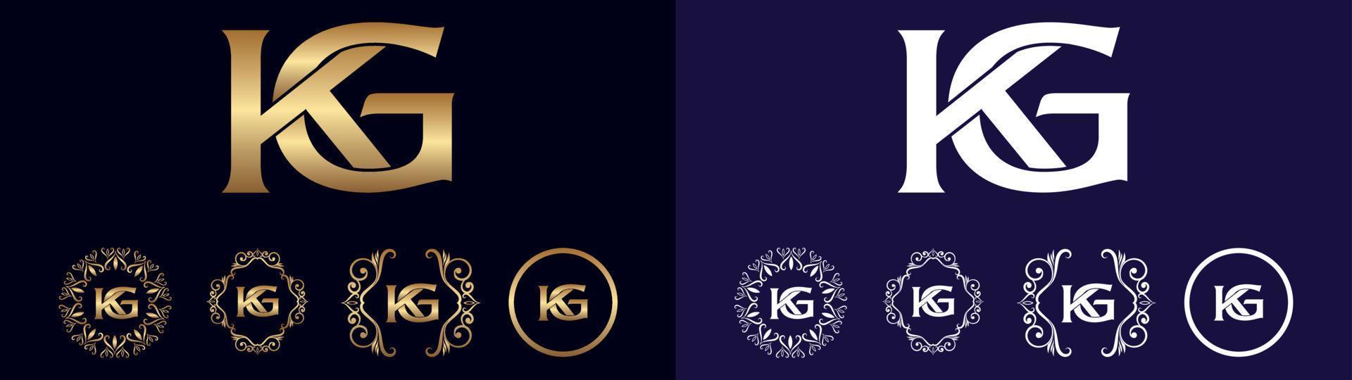 design de logotipo de marca corporativa kg vetor