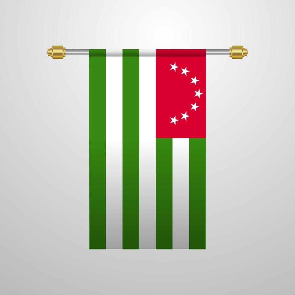 Abkhazia pendurando bandeira vetor