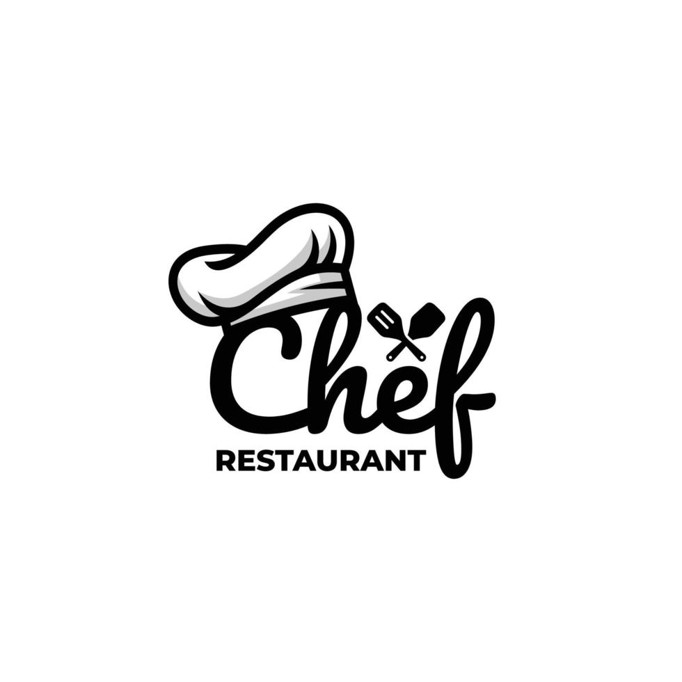 ilustração vetorial de design de logotipo de chef vetor