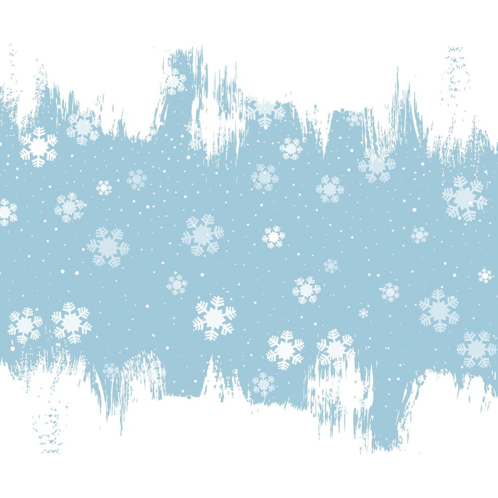 desenho de floco de neve de natal grunge vetor