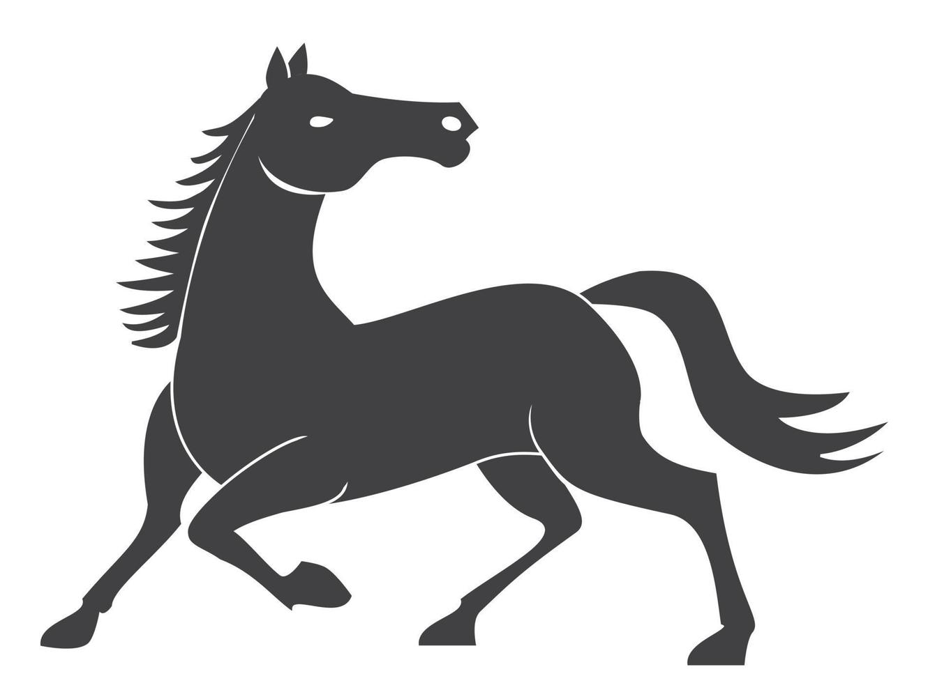 ilustração de pose de atividade de cavalo vetor
