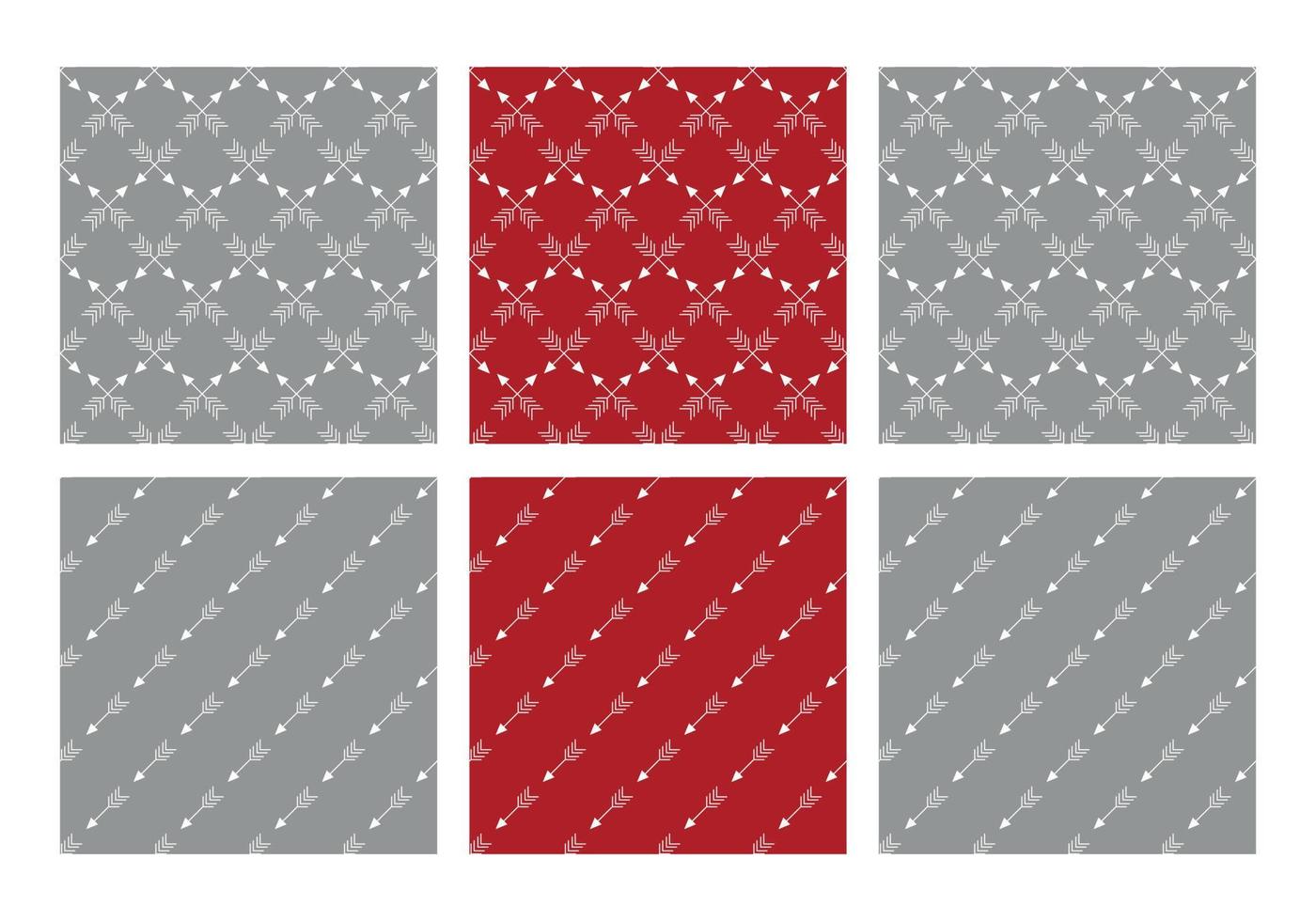 coleção de padrões geométricos sem costura com setas .vector ilustração vetor
